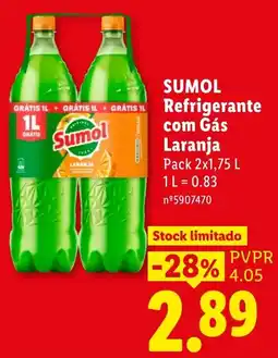 Lidl Sumol Refrigerante com Gás Laranja promoção