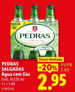 Lidl Pedras salgadas água com gás promoção
