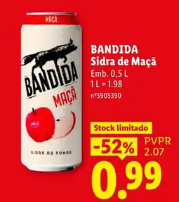 Lidl Bandida sidra de maçã promoção