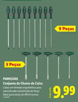 Lidl Parkside conjunto de chaves de caixa promoção