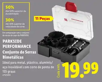Parkside performance conjunto de serras bimetálicas