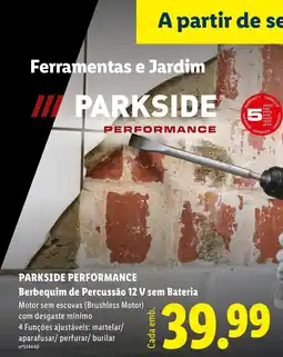 Lidl Parkside performance berbequim de percussão 12 v sem bateria promoção