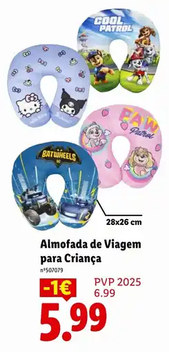 Lidl Almofada de Viagem para Criança promoção