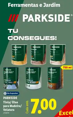 Lidl Parkside tinta/óleo para madeira/velatura promoção