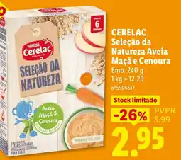 Lidl Cerelac seleção da natureza aveia maçã e cenoura promoção