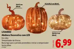 Lidl Abóbora Decorativa com LED Livarono promoção