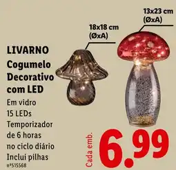 Lidl Cogumelo Decorativo com LED Livarño promoção