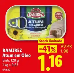 Lidl Ramirez atum em óleo promoção