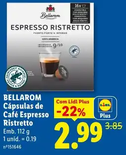 Lidl Bellarom Cápsulas de Café Espresso Ristretto promoção