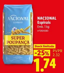 Lidl Nacional espirais promoção