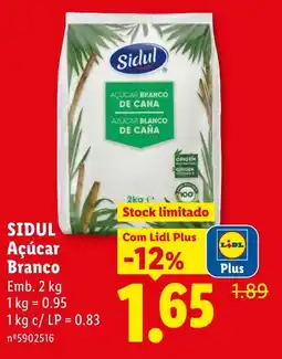 Lidl Sidul Açúcar Branco promoção