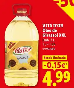 Lidl Vita D'or óleo de girassol xxl promoção