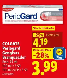 Lidl Colgate Periogard Gengivas Branqueador promoção