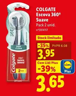 Lidl Colgate escova 360º suave promoção