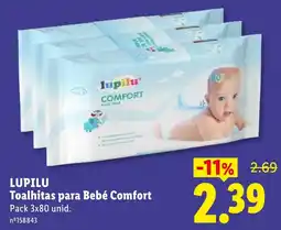 Lidl Lupilu toalhitas para bebé comfort promoção