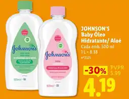 Lidl johnson's baby óleo hidratante/ aloe promoção