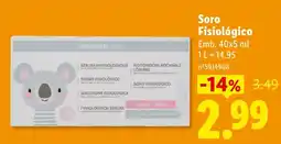 Lidl Soro Fisiológico Medisanté Bébé promoção