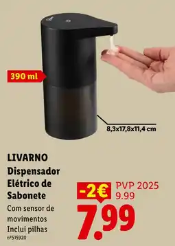 Lidl livarno dispensador elétrico de sabonete promoção