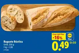 Lidl Baguete Rústica promoção