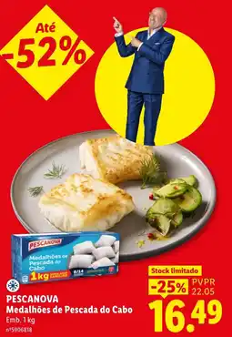 Lidl Pescanova medalhões de pescada do cabo promoção