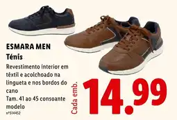 Lidl Esmara men tênis promoção