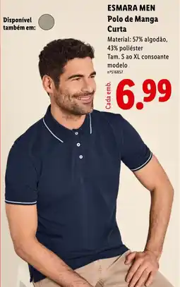 Lidl Esmara men polo d manga curta promoção