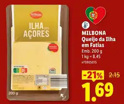 Lidl Milbona queijo da ilha em fatias promoção