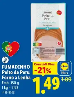 Lidl Fumadinho peito de peru forno a lenha promoção