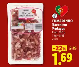 Lidl Fumadinho bacon em pedaços promoção