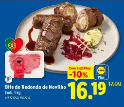 Lidl Bife do Redondo de Novilho promoção