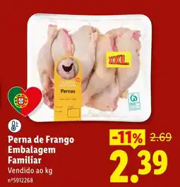 Lidl Perna de frango embalagem familiar promoção