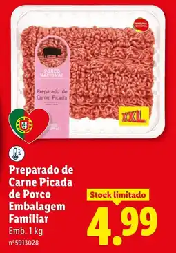 Lidl Preparado de Carne Picada de Porco promoção