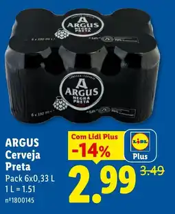 Lidl argus cerveja preta promoção