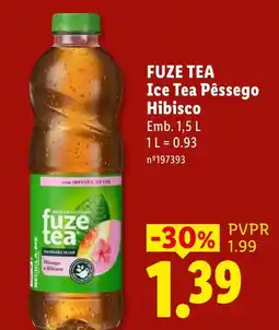 Lidl Fuze Tea Ice Tea Pêssego Hibisco promoção