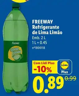 Lidl Freeway refrigerante de lima limão promoção