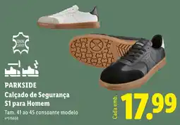 Lidl Parkside calçado de segurança s1 para homem promoção