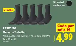 Lidl Parkside meias de trabalho promoção