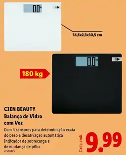 Lidl Cien beauty balança de vidro com voz promoção