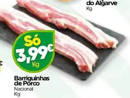 Supermercados Preços Baixos Barriguinhas de Porco Nacional promoção