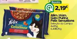 Supermercados Preços Baixos Alimentação húmida purina felix sensations promoção