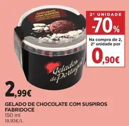 El Corte Inglés Gelados de Portugal gelado de chocolate com suspiros promoção