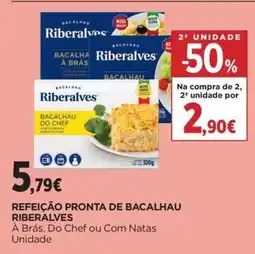 El Corte Inglés Refeição pronta de bacalhau riberalves promoção