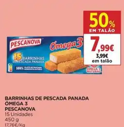 El Corte Inglés Barrinhas de pescada panada ômega 3 pescanova promoção