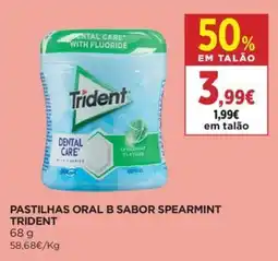 El Corte Inglés pastilhas oral b sabor spearmint trident promoção