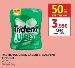El Corte Inglés pastilhas vibes sabor spearmint trident promoção