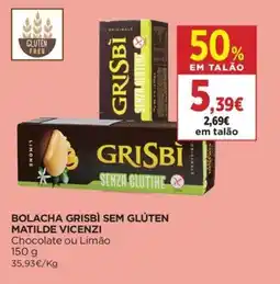 El Corte Inglés Bolacha Grisbi sem glúten promoção