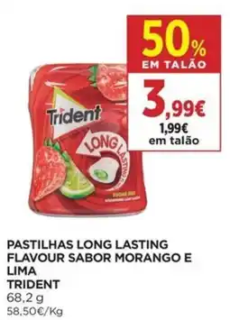 El Corte Inglés pastilhas long lasting flavour sabor morango e lima trident promoção