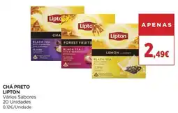 El Corte Inglés Chá preto lipton vários sabores promoção