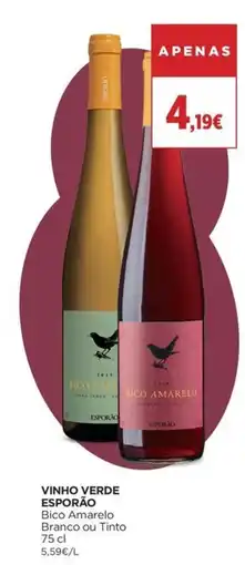 El Corte Inglés vinho verde esporão bico amarelo branco ou tinto promoção