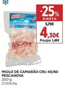 El Corte Inglés miolo de camarão cru 40/60 pescanova promoção